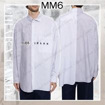 【23AW NEW】MM6_man / ストライプ ポプリン シャツ / Grey