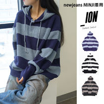 IONSEOUL Jaden Striped Knit Hoodie BJ387