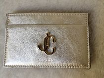 JIMMY CHOO JC CARD METALLIC NAPPA GOLD