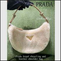 PRADA＊Arque shearling and leathern シアリングバッグ＊送料込