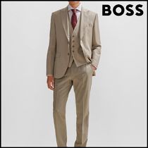 BOSS Regular-fit suit in crease-resistant stretch wool