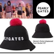 PEARLY GATES■レディース アンバランス ポムポム バケット HAT