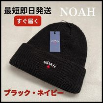 在庫ありすぐ届く♪NOAH(ノア)　ロゴ刺繍ニット帽　ブラック