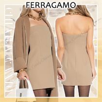 【23AW NEW】FERRAGAMO_woman / ウール ワンピースドレス /Beige