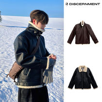 【DISCERNMENT】B-3 high-neck leather mustang