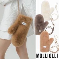 無料配送★molliolli★BEAR BEAR リバーシブルミトンズ