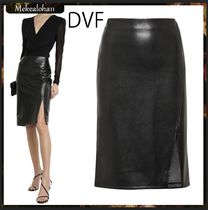 DVF☆Taashi フェイクレザーミディスカート【関税送料込】