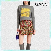 【送料込】GANNI_フローラルジャカード ミニスカート