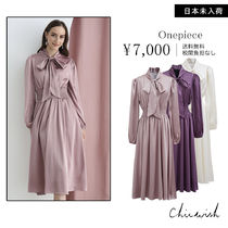 CHICWISH(シックウィッシュ)｜シャーリングウエストサテンドレス