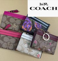 COACH　マルチパース　キーリング付　コインケース　シグネチャ