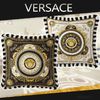 VERSACE クッション・クッションカバー 【23AW NEW】VERSACE / リバーシブル スクエアピロー 45cm