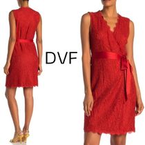 DIANE VON FURSTENBERG レースラップワンピース赤系 JULIANNA 即