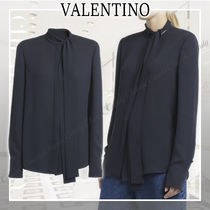 【23AW NEW】VALENTINO_women / シルク ジョーゼットシャツ