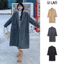 【U LAN】Flow mohair long coat