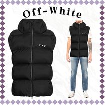 関税送料込☆Off-White パファージャケット ナイロン ロゴ Black