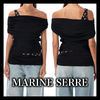 MARINE SERRE トップスその他 ◆MARINE SERRE◆ シングルショルダー ドレープトップ 送関込