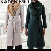 25KAREN MILLEN ミディコート イタリア産ウール ベルト ファー