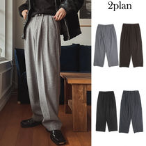 【2plan】Ford wool wide knit slacks