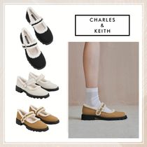 追跡有★Charles&Keith ボア バックル メリージェーン