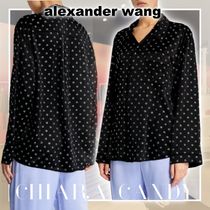 【23AW NEW】Alexander Wang_women / シルク パジャマシャツ