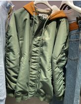 LOEWE☆フーデッドボンバージャケット_ハンターグリーン