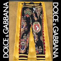 DOLCE&GABBANA　エンブレム クラウン スター プリントパンツ