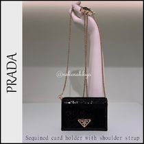 PRADA＊Sequined card holder スパンコールカードホルダー＊送込