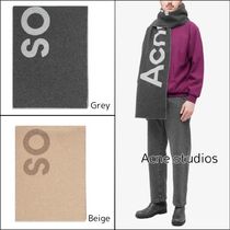 【Acne studios】アクネ マフラー ロゴ コントラスト リサイクル