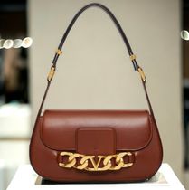 海外希少【VALENTINO】直営 Vロゴ チェーン カーフ ショルダー