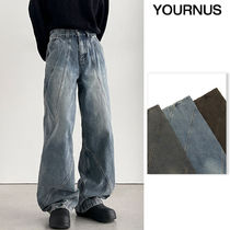 【YOURNUS】Vortex Washing Wide Denim Pants