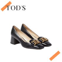 新作★関税込【TOD'S】ロゴ レザーパンプス