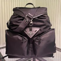 【お洒落度UP】PRADA◆リナイロン&レザー バックパック 2色展開