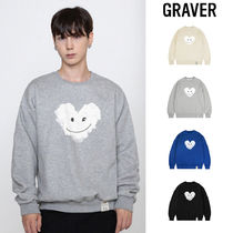 【GRAVER】23FW★ Big Cloud Heart Smile Sweatshirt