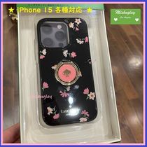 【kate spade】リング付★フローラル ワルツ*iPhone 15 各種対応