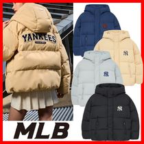 ☆韓国の人気☆【MLB】☆Varsity Hooded Short Paddin.g☆