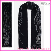 ALEXANDER MCQUEEN★素敵！Midnight Blue JELLYFISH SKULL SCARF