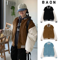 【BAON】[unisex] Ruggle Quilted Corduroy Stadium Jumper