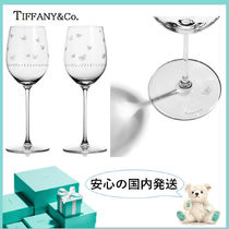 国内発すぐ届く☆Tiffany&Co.ホワイト ワイングラス2客セット