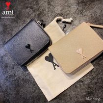 【 AMI PARIS 】 Ami de Coeur レザー 二つ折り財布