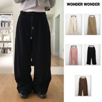 【WONDER WONDER】Corduroy Pintuck String L Wide Brushed PT