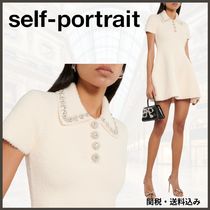 関税込み★SELF PORTRAIT★襟付き フレア ミニドレス