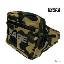 A BATHING APE（エイプ）CORDURA 1ST CAMO WAIST BAG イエロー