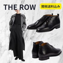 関税込 ☆THE ROW Grant leather lace-up boots 　黒 ローファー