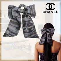 【リボンがエレガント】 CHANEL ヘア アクセサリー シュシュ