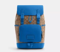 COACH Track Backpack In Colorblock Signature Canvas CP019