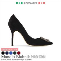 Manolo Blahnik◆HANGISI◆ベルベット パンプス 105mm