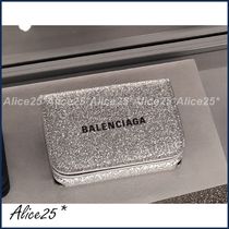 国内発送[BALENCIAGA]CASH MINI ウォレット スパークリング生地