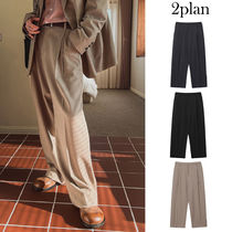 【2plan】Stingy wrap pin tuck over slacks