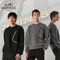 【ポケットがポイント】HERMES　ラウンドネックスウェットシャツ