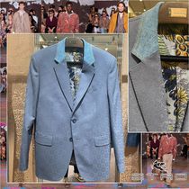 ETRO デニムラペル テーラードジャケット ネイビーブルー